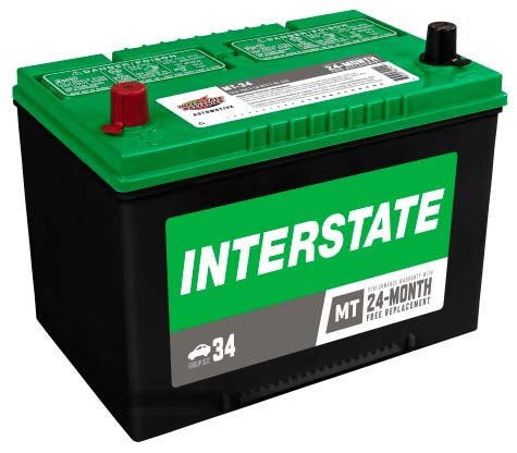 Batería Interstate MT-34-IN / 18 MESES DE GARANTIA AL 100% (foto de referencia el producto puede presentar variaciones en el color y etiquetado)