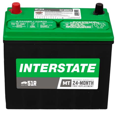 Batería Interstate MT-51R-IN / 18 MESES DE GARANTIA AL 100% (foto de referencia el producto puede presentar variaciones en el color y etiquetado)