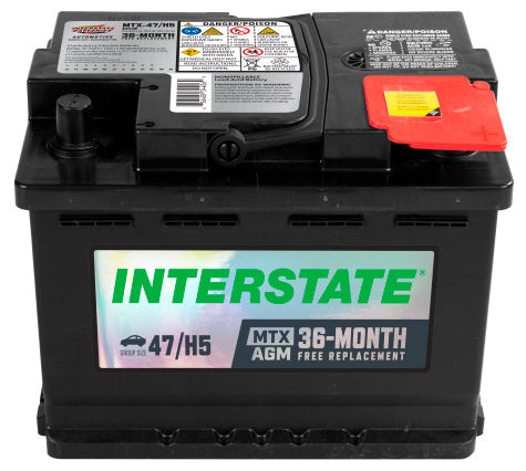Batería Interstate AGM MTX-47/H5-IN / 24 MESES DE GARANTIA AL 100% (foto de referencia el producto puede presentar variaciones en el color y etiquetado)