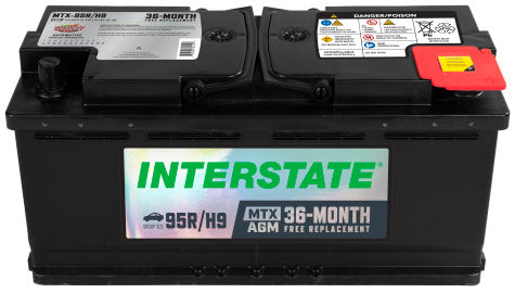 Batería Interstate AGM MTX-95R/H9-IN / 24 MESES DE GARANTIA AL 100% (foto de referencia el producto puede presentar variaciones en el color y etiquetado)